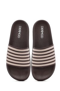 دمپایی مردانه بژ تیره (ویزون) دری مد