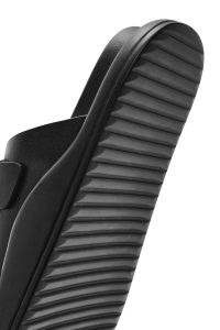 دمپایی چرمی مردانه مشکی سگک‌دار دری مد