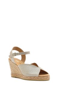 صندل اسپادریل زنانه طلایی بنددار پاشنه لژ اکلیلی دری مد