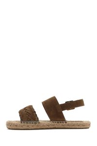 صندل اسپادریل زنانه طوسی جیر بافت‌دار دری مد