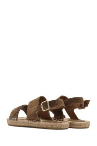 صندل اسپادریل زنانه طوسی جیر بافت‌دار دری مد