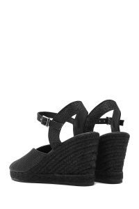 صندل اسپادریل زنانه مشکی بنددار پاشنه لژ اکلیلی دری مد