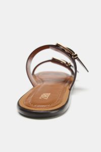 صندل تخت زنانه دو بندی سگک‌دار زارا – ZARA