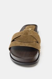 صندل جلو باز چرمی زنانه زارا – ZARA