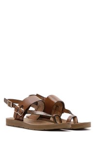 صندل دمپایی برنزه زنانه