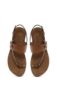 صندل دمپایی برنزه زنانه