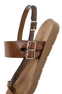 صندل دمپایی برنزه زنانه