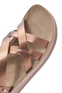 صندل زنانه برنز متالیک با زیره ضخیم دری مد