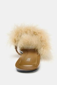 صندل زنانه بند پر‌دار زارا – ZARA