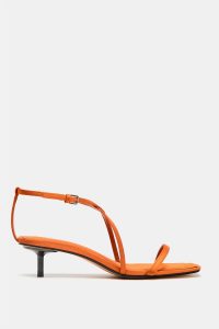 صندل زنانه بندی ضربدری ساتن‌نما زارا – ZARA