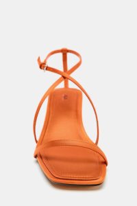 صندل زنانه بندی ضربدری ساتن‌نما زارا – ZARA