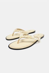 صندل زنانه بندی مهره‌دوزی زارا – ZARA