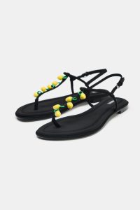 صندل زنانه بندی مهره‌دوزی زارا – ZARA