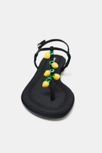 صندل زنانه بندی مهره‌دوزی زارا – ZARA