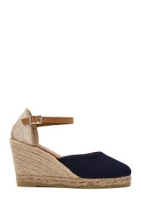 صندل زنانه سرمه‌ای بنددار لژدار اسپادریل دری مد