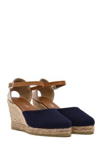 صندل زنانه سرمه‌ای بنددار لژدار اسپادریل دری مد