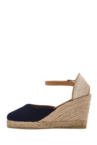 صندل زنانه سرمه‌ای بنددار لژدار اسپادریل دری مد