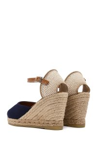 صندل زنانه سرمه‌ای بنددار لژدار اسپادریل دری مد