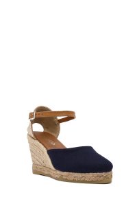 صندل زنانه سرمه‌ای بنددار لژدار اسپادریل دری مد