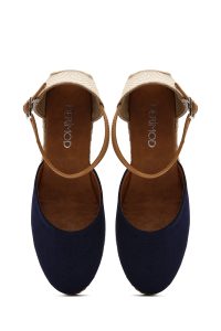 صندل زنانه سرمه‌ای بنددار لژدار اسپادریل دری مد