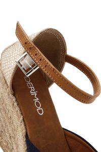 صندل زنانه سرمه‌ای بنددار لژدار اسپادریل دری مد