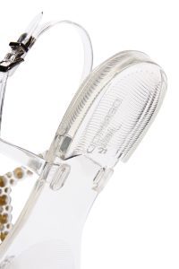 صندل زنانه شفاف انگشتی نگین‌دار ژله‌ای دری مد