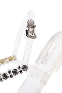 صندل زنانه شفاف انگشتی نگین‌دار ژله‌ای دری مد