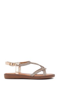 صندل زنانه صورتی نگین‌دار دری مد