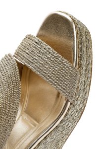 صندل زنانه طلایی بافت‌دار لژدار اسپادریل دری مد