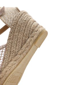 صندل زنانه طلایی بنددار لژدار اسپادریل دری مد