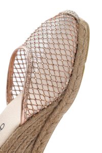 صندل زنانه طلایی بنددار لژدار اسپادریل دری مد