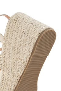 صندل زنانه طلایی بندی لژدار متالیک اسپادریل دری مد