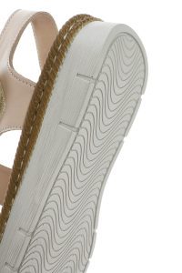 صندل زنانه طوسی چرم بندی راحتی دری مد