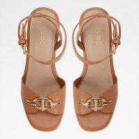 صندل زنانه لژدار قهوه‌ای آلدو YBYLIN – ALDO