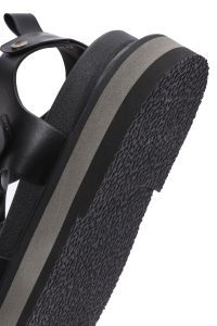 صندل زنانه مشکی بنددار تخت ضخیم دری مد