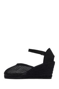 صندل زنانه مشکی بنددار لژدار اسپادریل دری مد