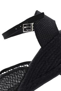 صندل زنانه مشکی بنددار لژدار اسپادریل دری مد