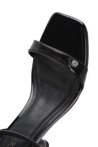 صندل زنانه مشکی بنددار پاشنه‌دار دری مد