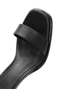 صندل زنانه مشکی بنددار پاشنه‌دار دری مد