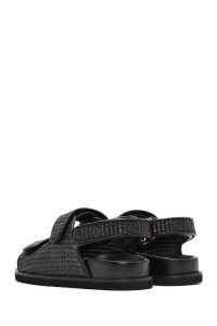 صندل زنانه مشکی بندی کنفی دری مد