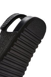 صندل زنانه مشکی بندی کنفی دری مد