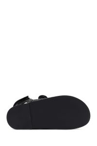 صندل زنانه مشکی حصیری دری مد