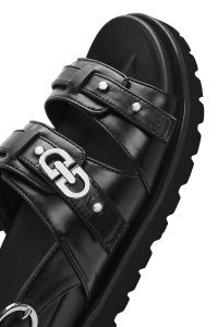 صندل زنانه مشکی سگک‌دار دری مد