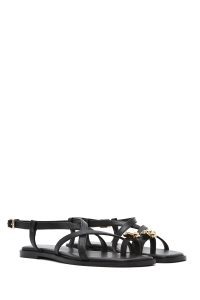 صندل زنانه مشکی لای‌انگشتی سگک‌دار دری مد