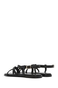 صندل زنانه مشکی لای‌انگشتی سگک‌دار دری مد