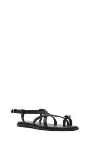 صندل زنانه مشکی لای‌انگشتی سگک‌دار دری مد