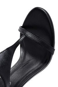 صندل زنانه مشکی مچی سگک‌دار پاشنه‌بلند نازک دری مد