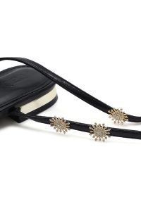 صندل زنانه مشکی نگین‌دار بنددار دری مد