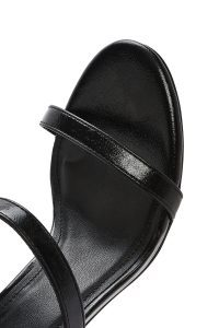 صندل زنانه مشکی پاشنه‌ضخیم دری مد