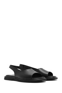 صندل زنانه مشکی چرم دری مد